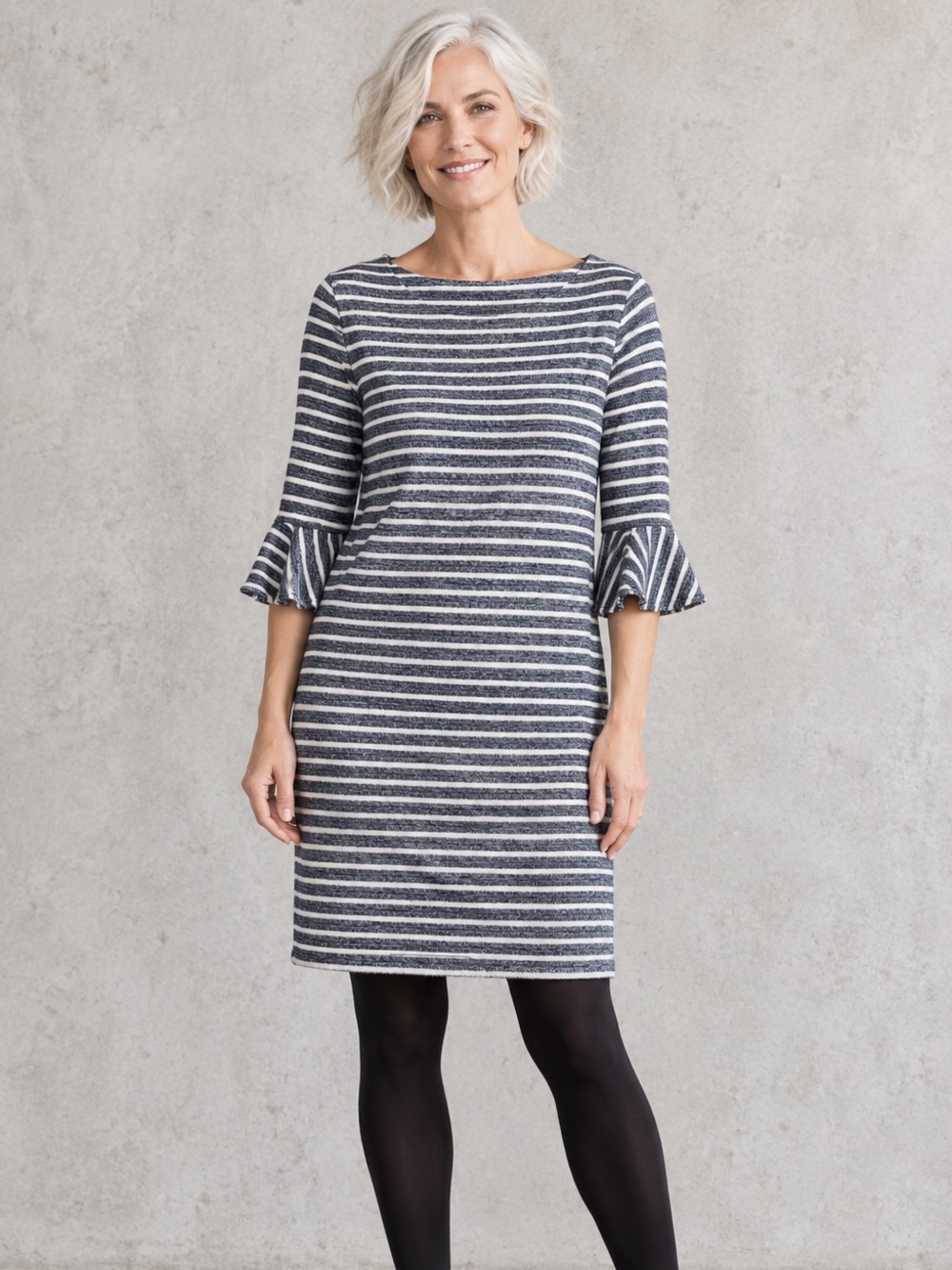Banana Republic Striped Knit Bell Sleeve Dress Size 6